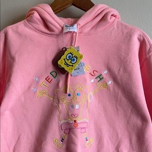 Teddy Fresh SPONGEBOB collab Pink hoodie